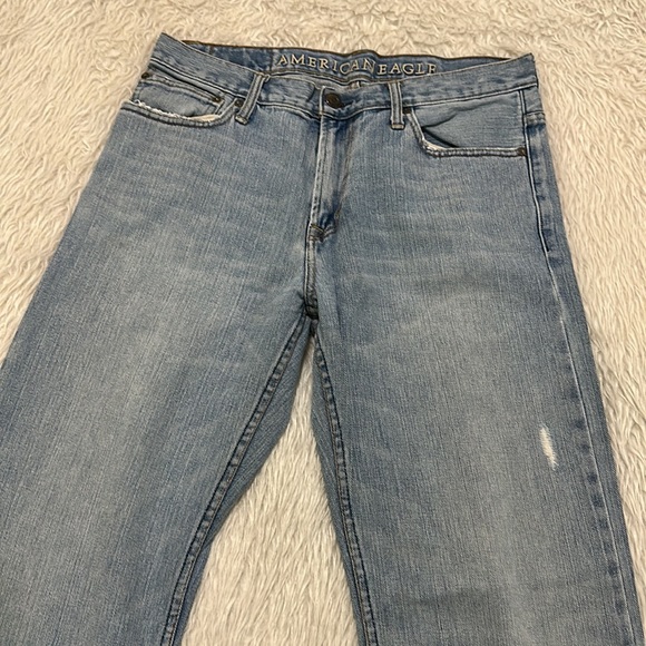 American eagle men’s low loose distressed blue denim jeans size 32x34 - Picture 3 of 10
